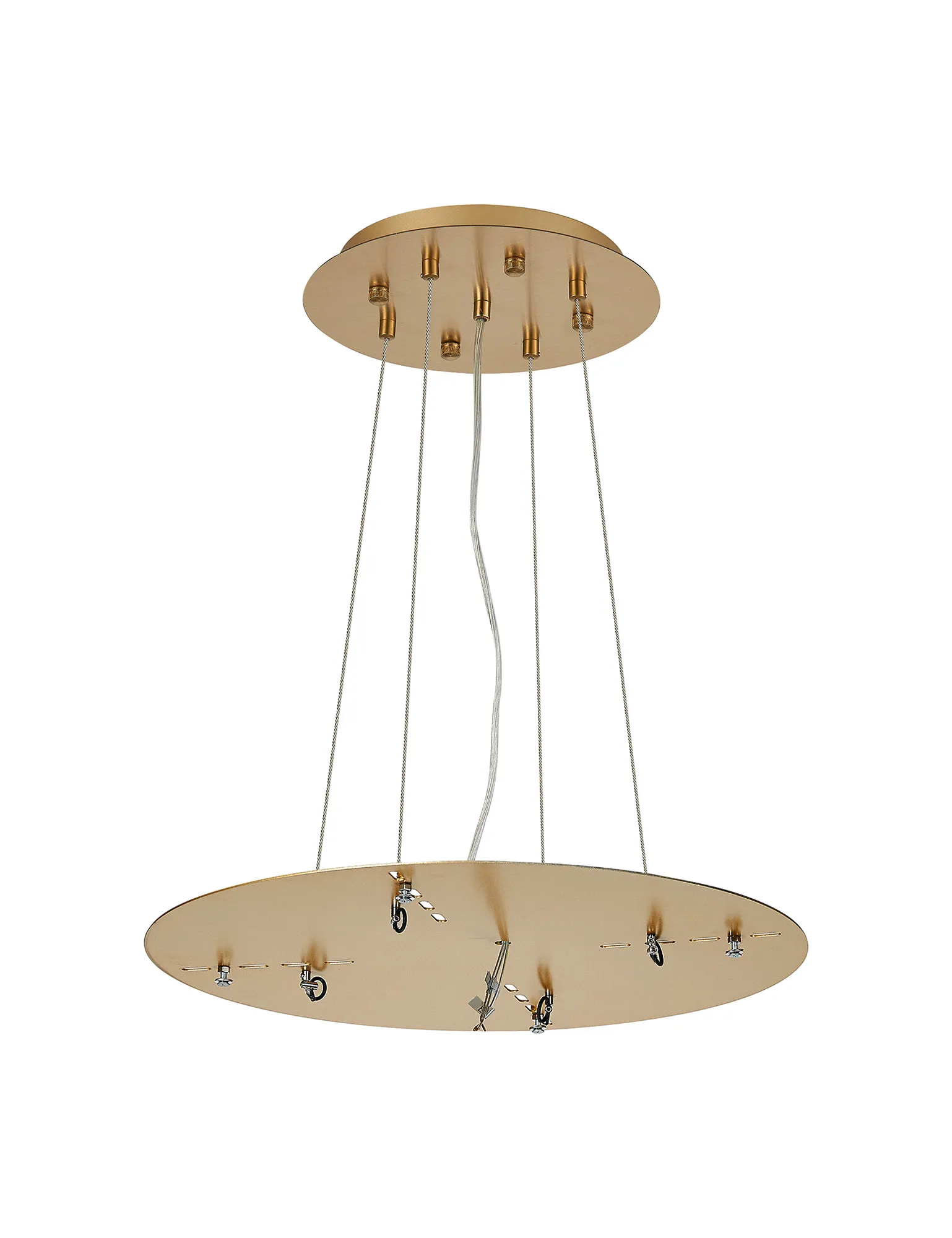 D0934BR  Lowan 44cm, 3m Brass/Painted Brass, Suspension Plate c/w Power Cable To Lower Flush Fittings, Max Load 40kg (ONLY TESTED FOR OUR PRODUCTS)